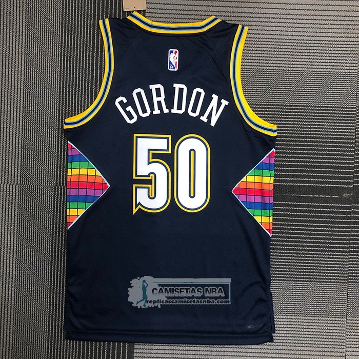 Camiseta Denver Nuggets Aaron Gordon NO 50 Ciudad 2021-22 Azul